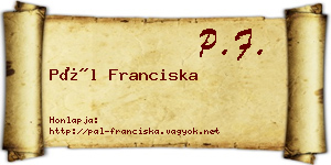 Pál Franciska névjegykártya