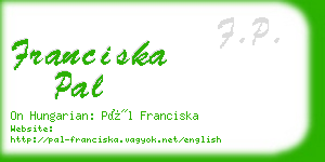 franciska pal business card